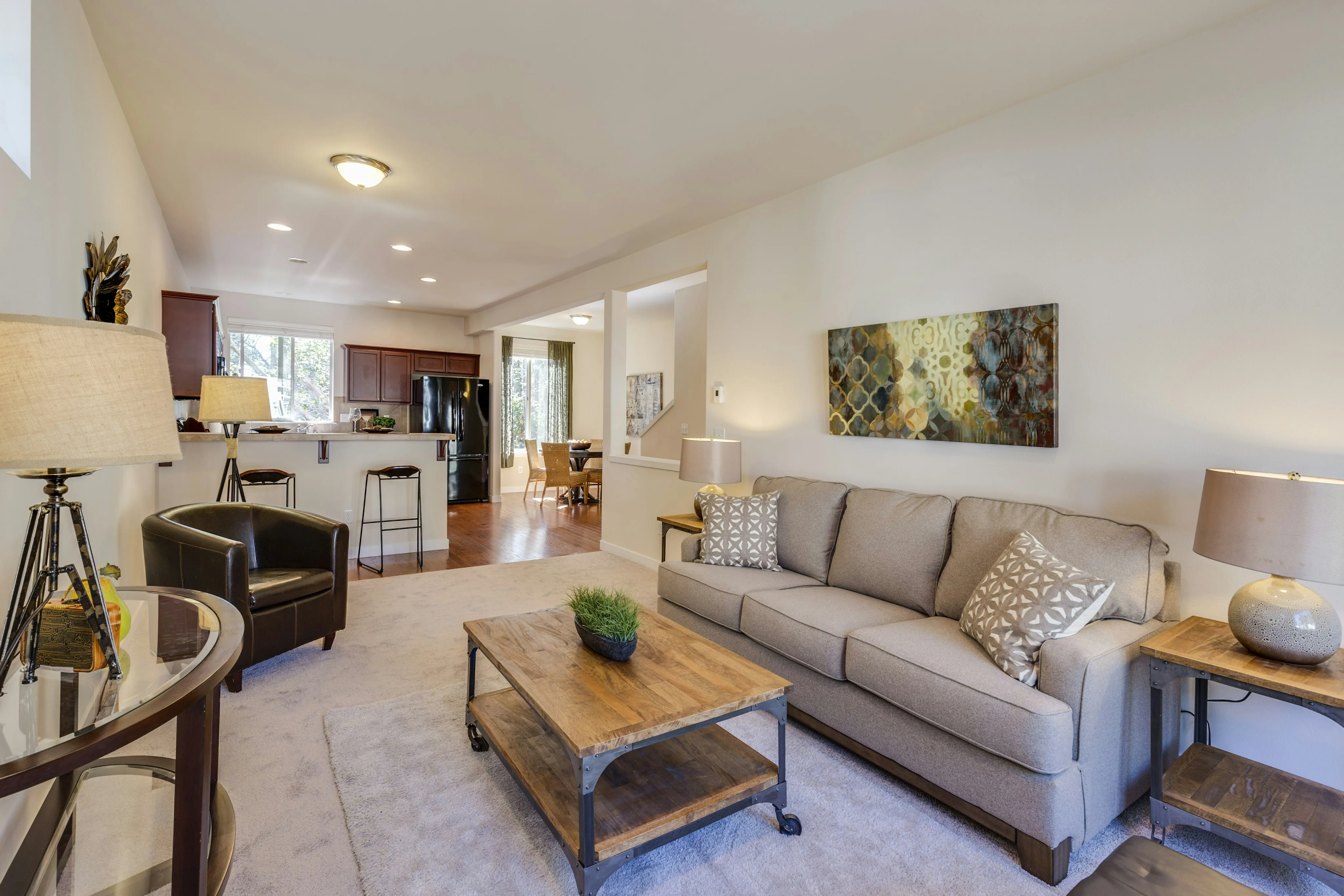 Refined neutral living room with generous proportions